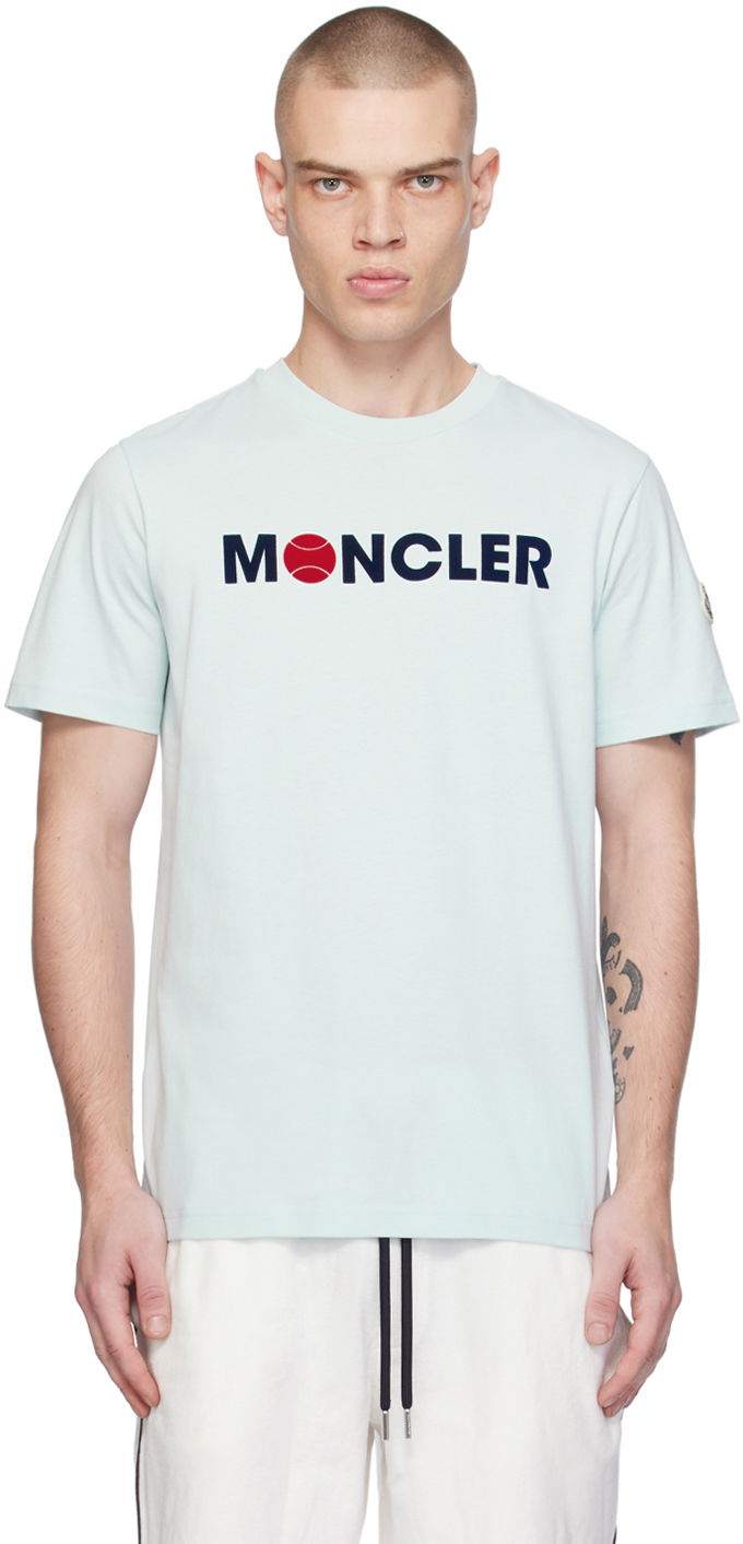 Majica Moncler Flocked T-Shirt Turkizna | J10918C00008829HP