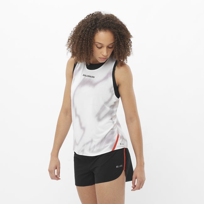 Majica brez rokavov Salomon S/LAB Speed Tank Top Bela | LC2695400