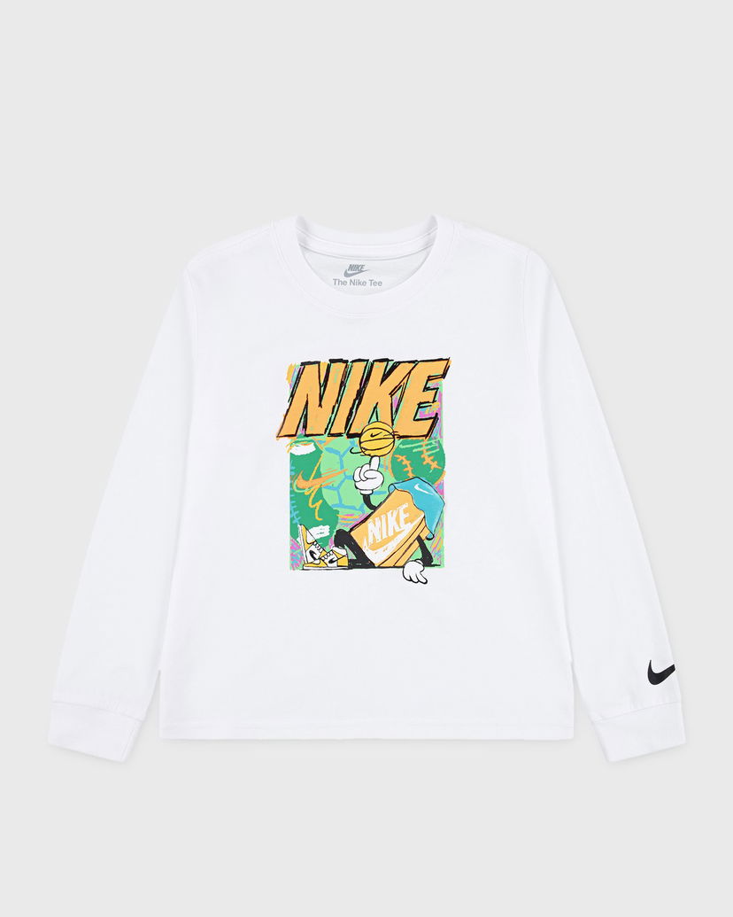 Majica Nike Nike Long Sleeve T-Shirt Bela | 86N322-001