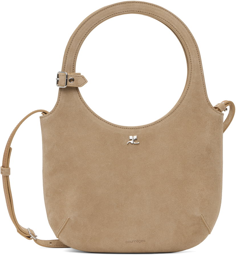Torbica Courrèges Courrèges Holy Suede Shoulder Bag Bež | 125GSA102CR0024