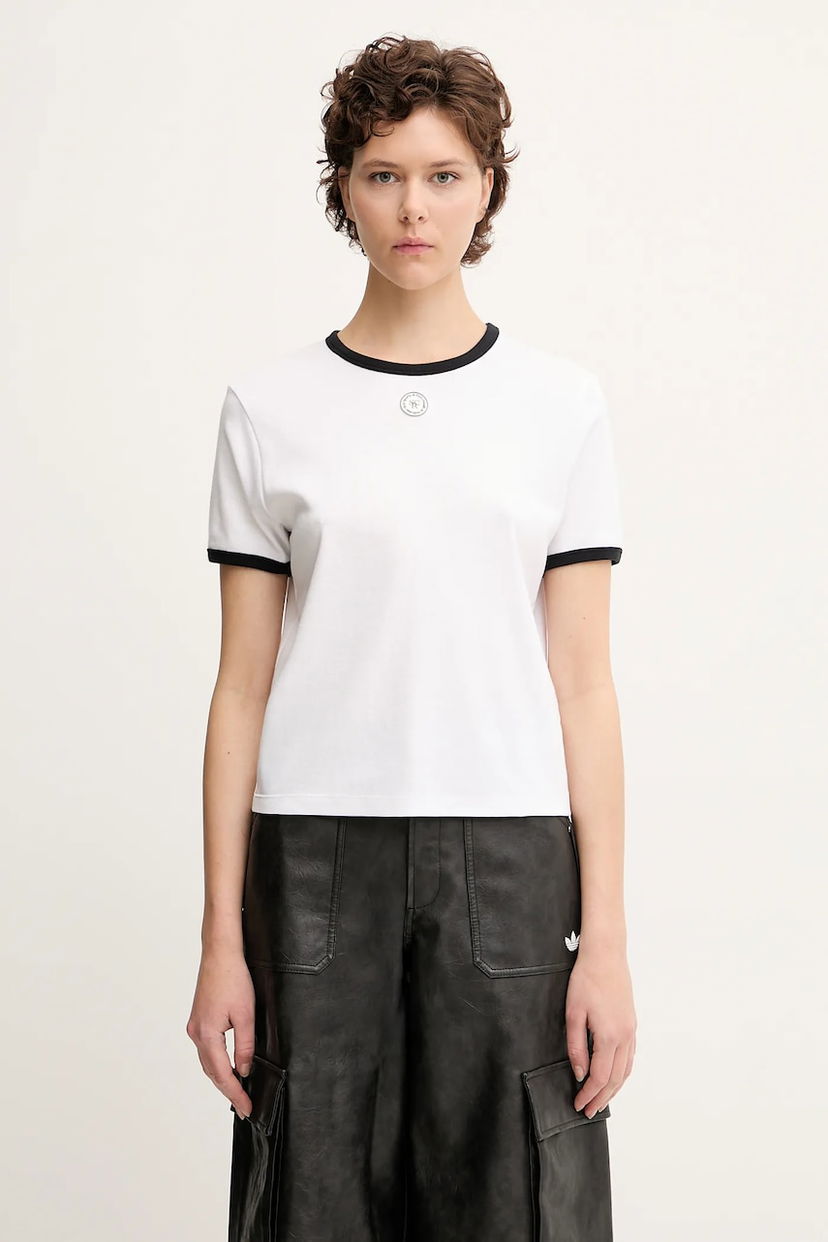 Majica Sporty & Rich Sporty & Rich Srhwc Ringer T-Shirt Bela | TO081622305WH01