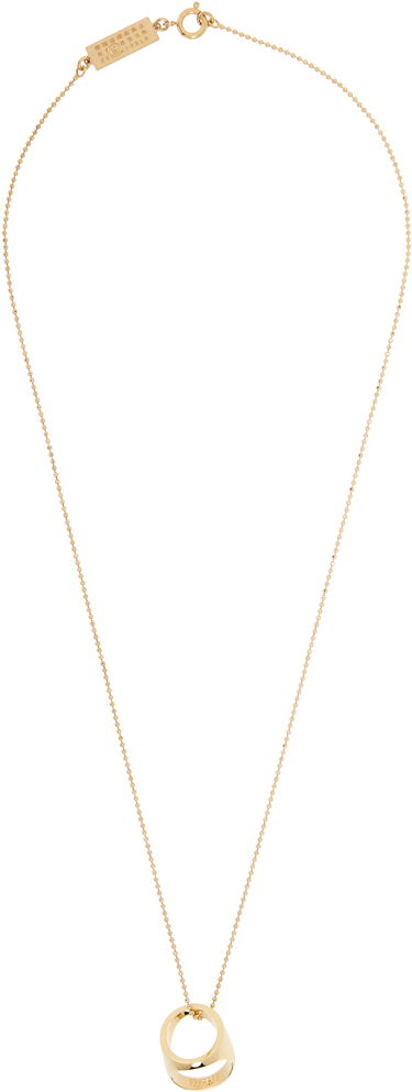 Ogrlica Maison Margiela MM6 Maison Margiela Gold Signet Ring Pendant Necklace Rumena | SM6UU0084 P7355, 0