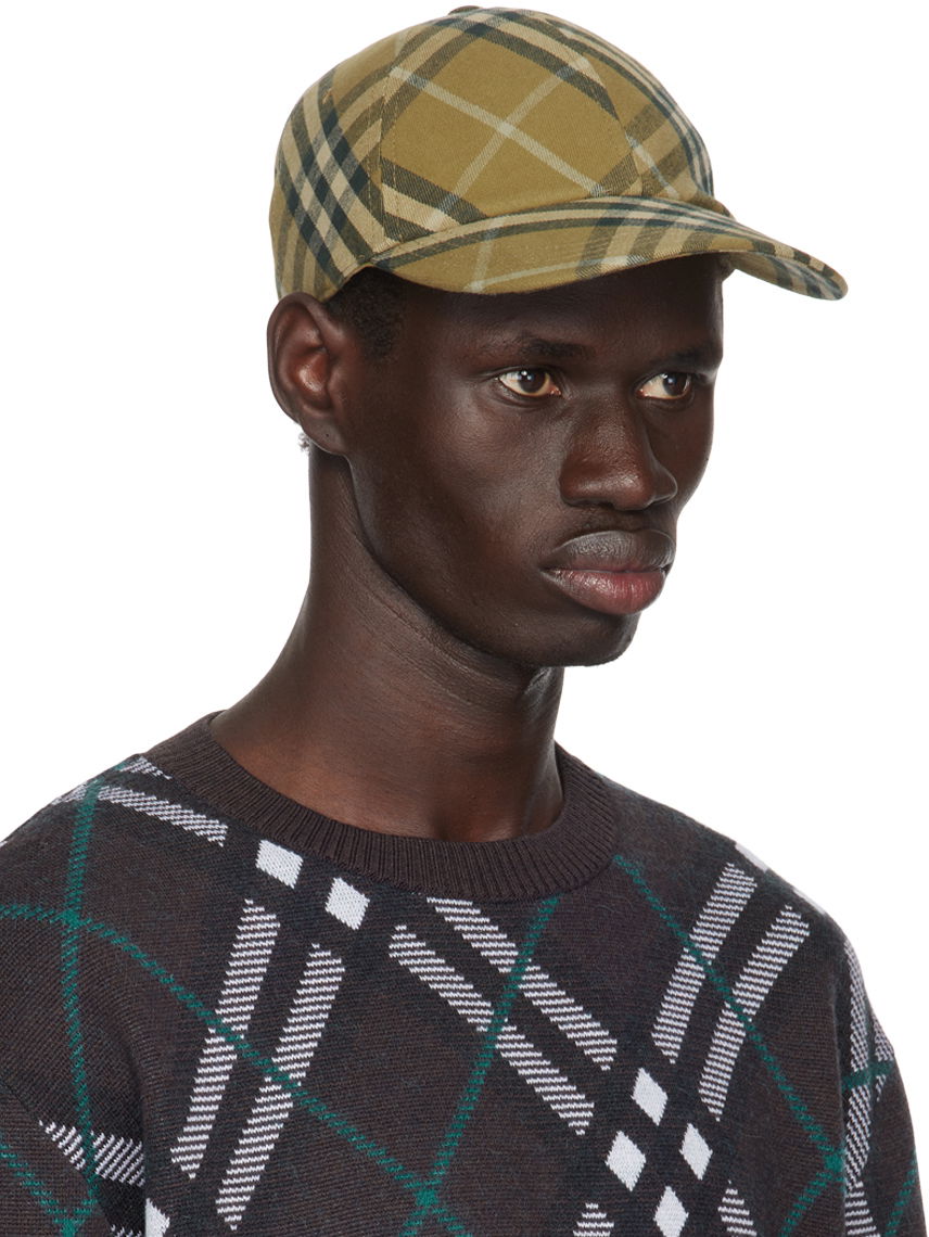 Kapa Burberry Burberry Check Cotton Baseball Cap Bež | 8098529, 1