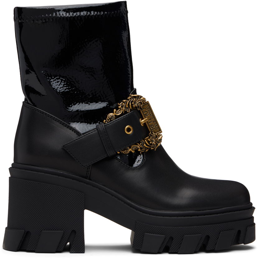 Superge in čevlji Versace Sophie Baroque Buckle Boots Črna | E79VA3S80_EZSC73
