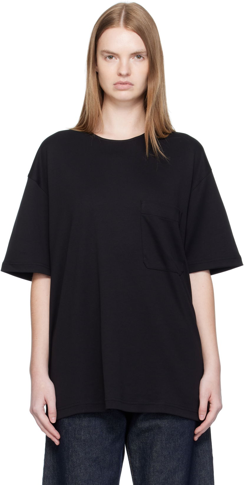 Majica LEMAIRE Lemaire Relaxed Pocket T-Shirt Črna | TO1457 LJ1043
