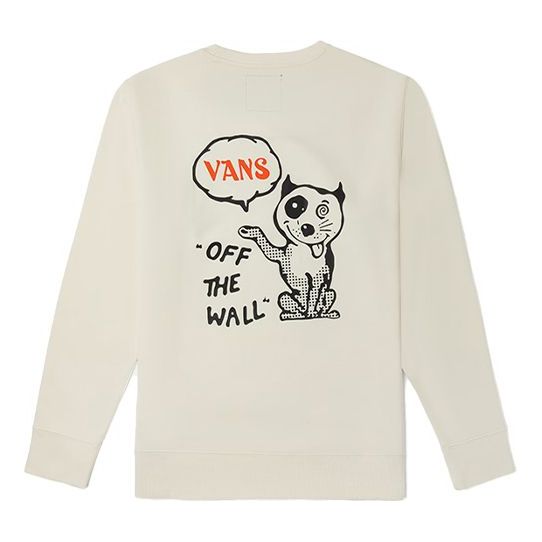 Pleteni pulover Vans Vans Off The Wall Crewneck Sweatshirt Bež | VN0A5H76FS8