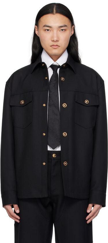 Jakna Versace Versace Cavalry Wool Overshirt Črna | 1018867_1A08771, 0