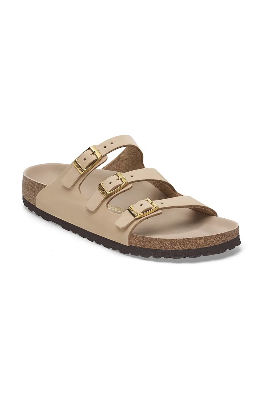 Superge in čevlji Birkenstock Birkenstock Florida HEX Nubuck Slides Bež | 1029480, 1