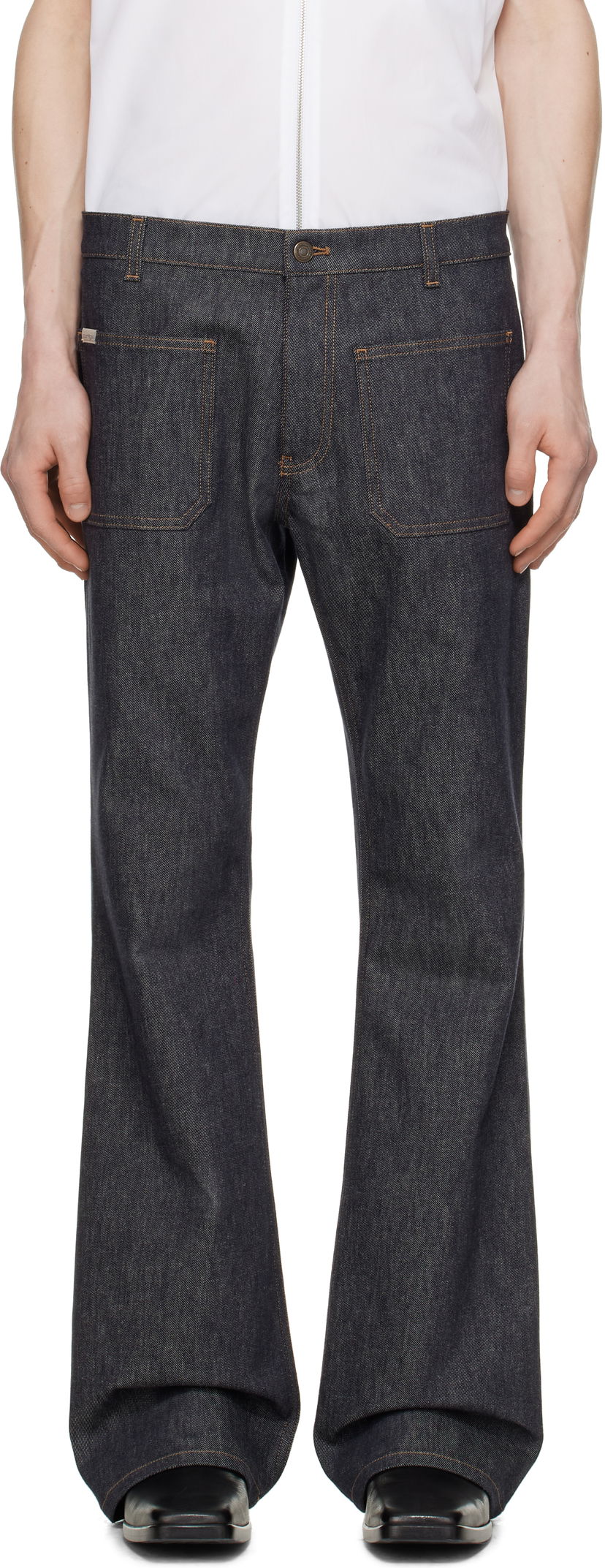 Kavbojke Courrèges Courrèges Bootcut Jeans Modra | 125DPA208DE0035