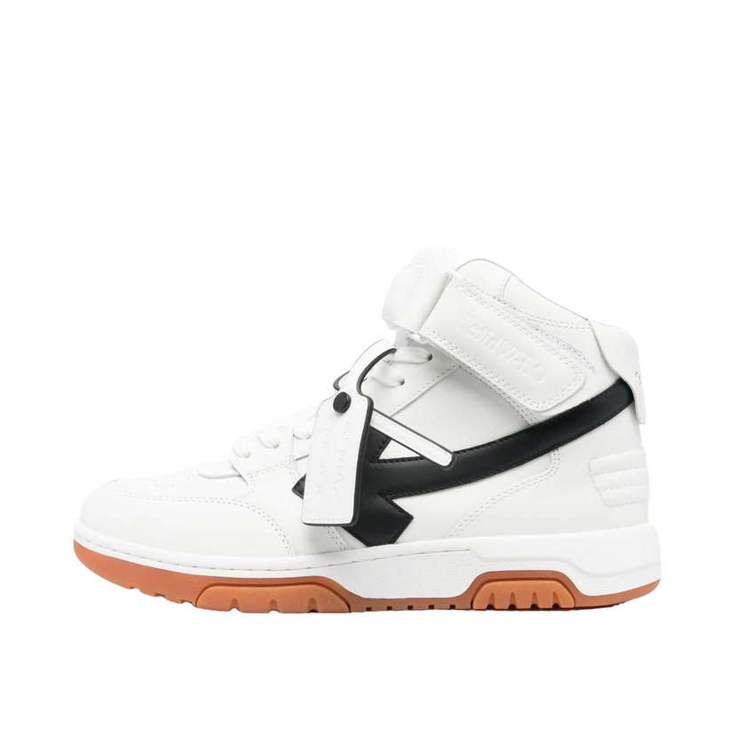 Superge in čevlji Off-White Out Of Office Mid Top "White Black Gum" Bela | OMIA259F23-LEA003-0110