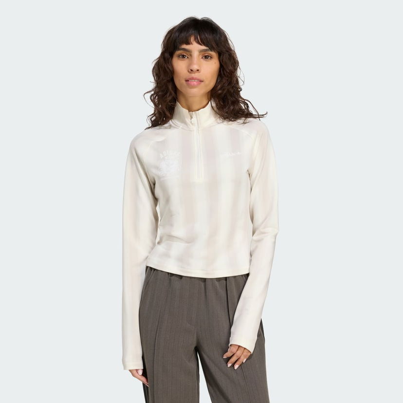 Majica adidas Performance Printed Mock Neck Long Sleeve Top Bela | JW3642