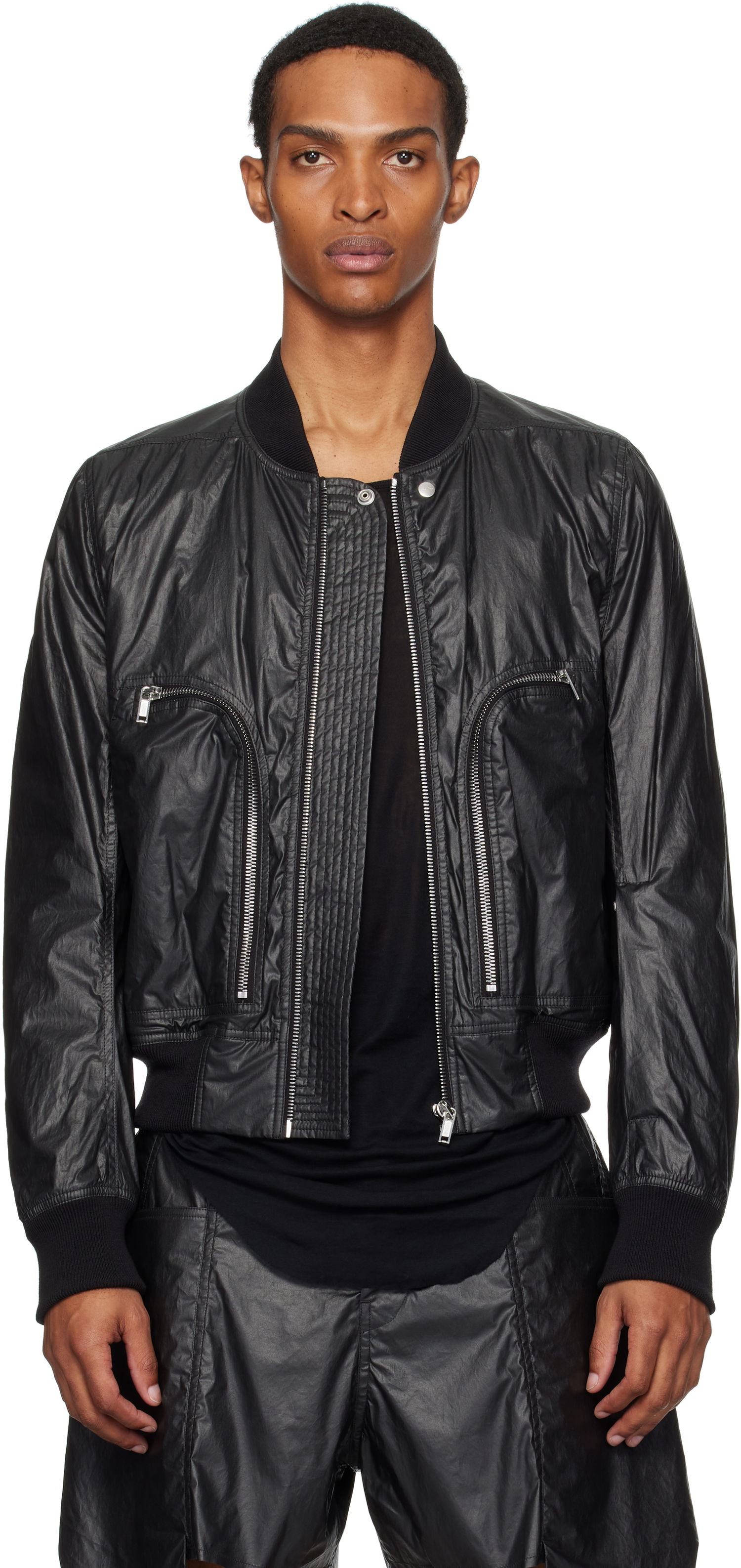 Bomber jakna Rick Owens Rick Owens Bauhaus Flight Bomber Jacket Črna | RU02E1749 PCT, 0