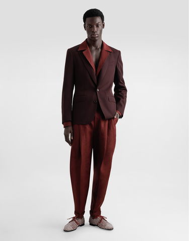 Jakna Dolce & Gabbana Dolce & Gabbana Single-Breasted Wool Jacket Bordo | G2TV4TFU2OWM5039, 1