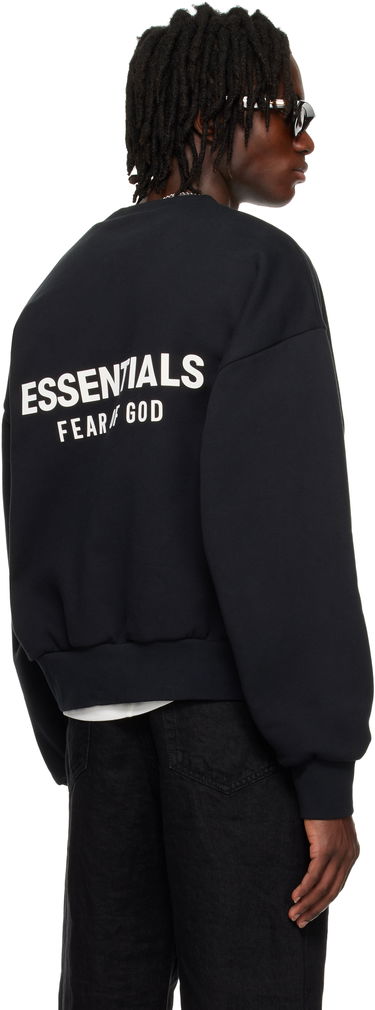 Pulover Fear of God Fear of God ESSENTIALS Classic Crewneck Sweatshirt Črna | 192AS252040F, 2