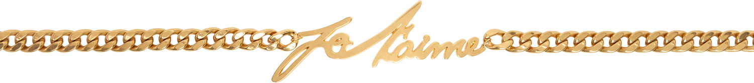 Zapestnica Balmain Balmain Brass Chain Belt with "Je t'aime" Script Kovinski | EN1WJ174MBRA, 0