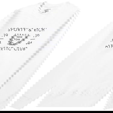 Pleteni pulover Sporty & Rich SRAC Crew Sweat Bela | CRAW2334WH, 0
