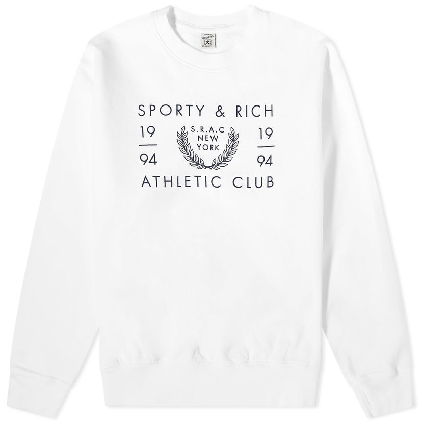 Pleteni pulover Sporty & Rich SRAC Crew Sweat Bela | CRAW2334WH