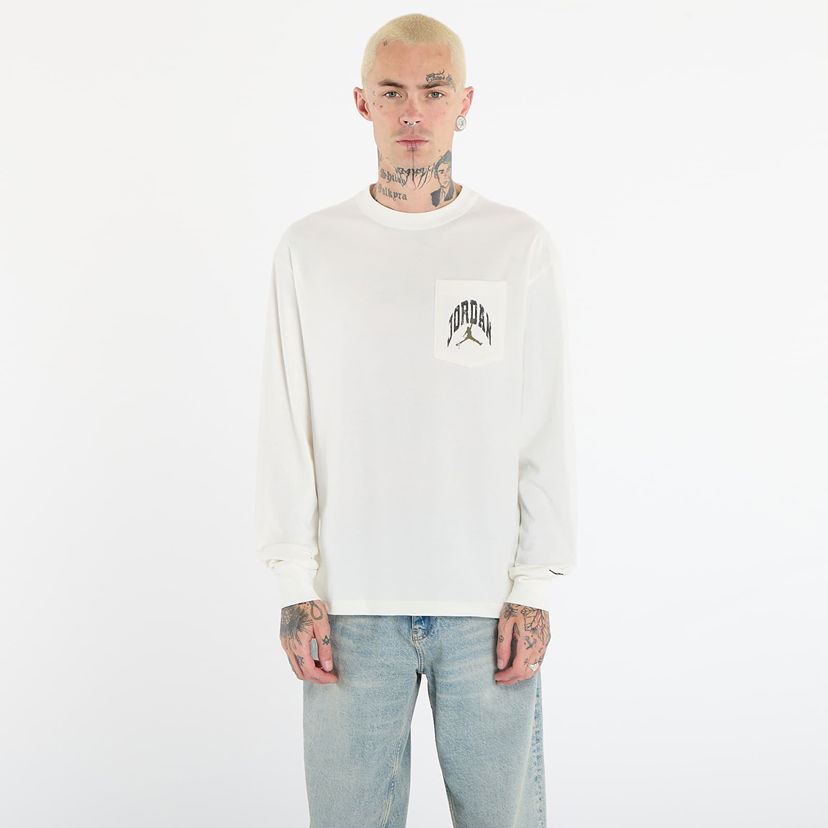 Majica Jordan Brooklyn Realtree Long-Sleeve Pocket Crew Neck Bela | HV4567-133