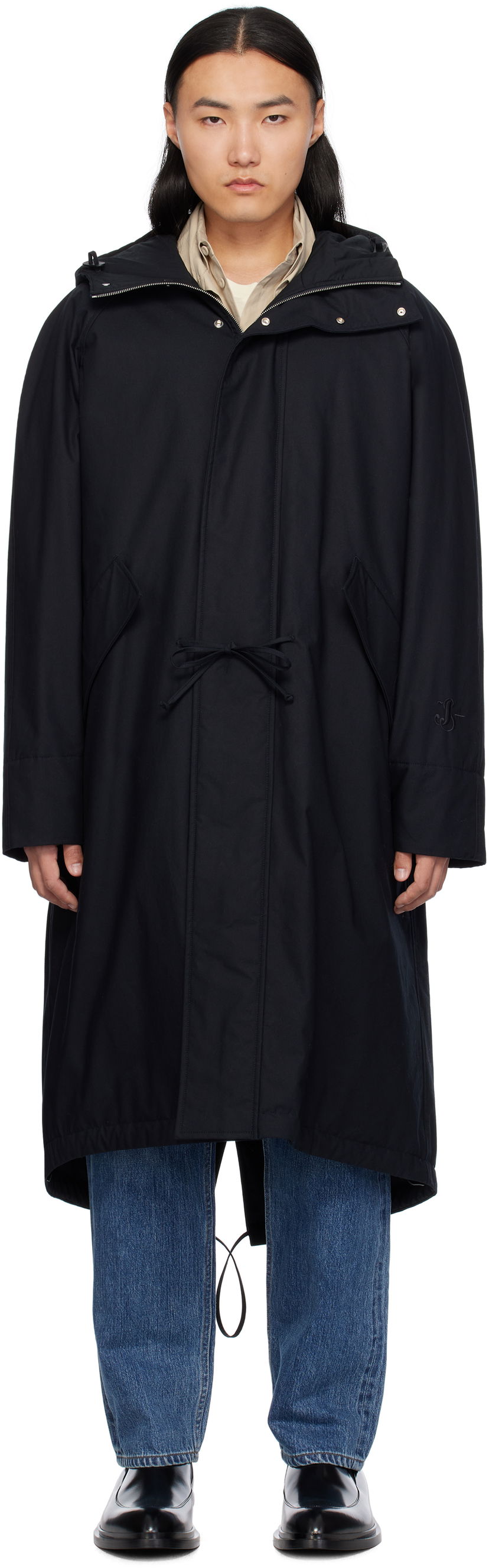 Parka Jil Sander Hooded Coat Mornarica | J47AA0114_J45039