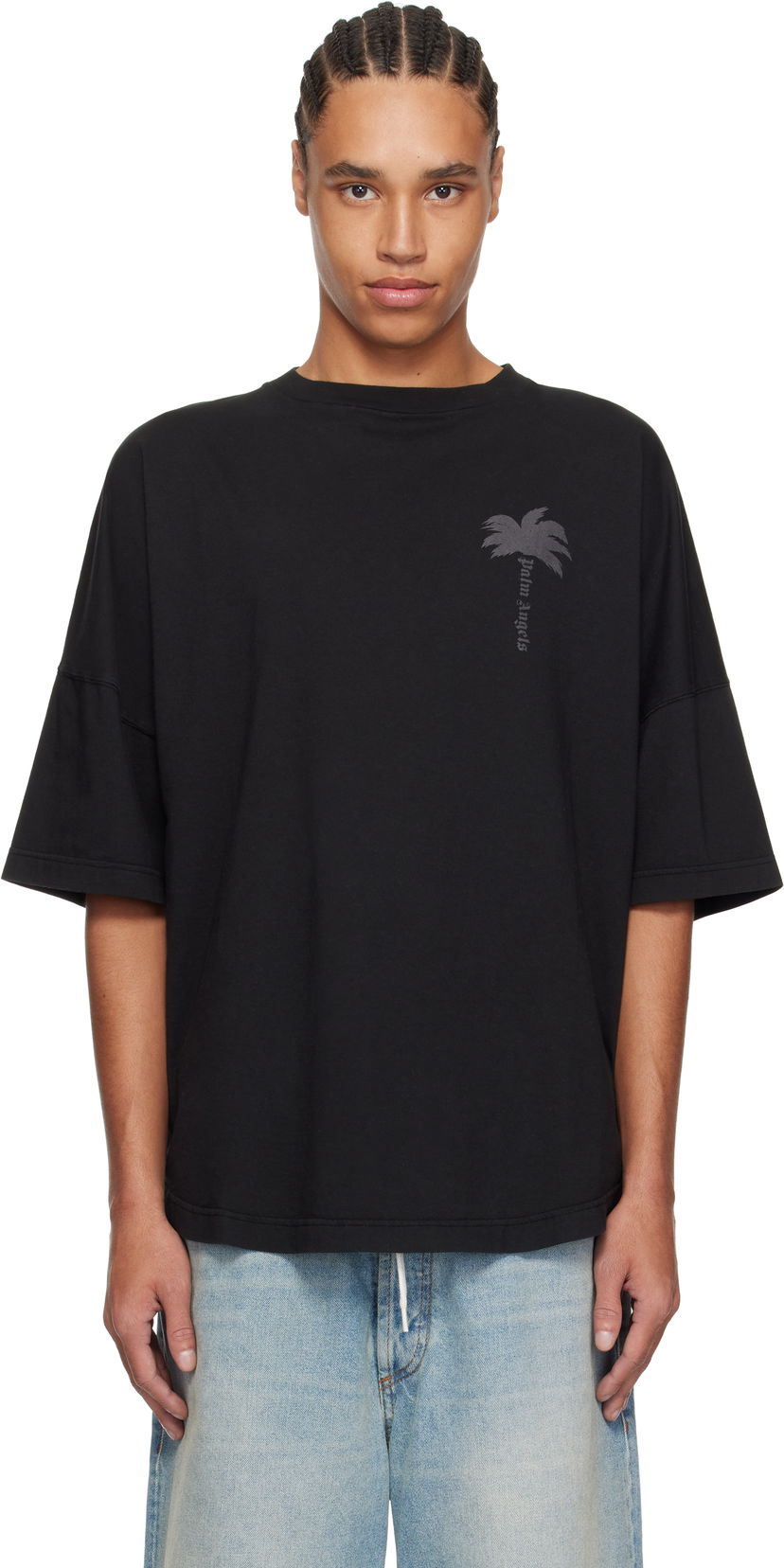 Majica Palm Angels Palm Angels Palms Over T-Shirt Črna | PMAA002S25JER0041313