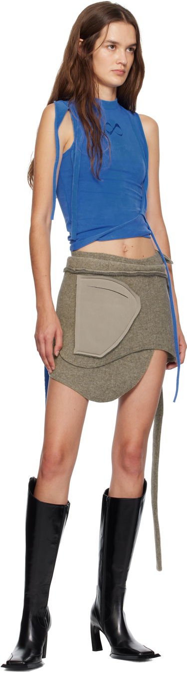 Krila Ottolinger Ottolinger Scuba Asymmetrical Miniskirt Zelena | 109-302109-01, 3