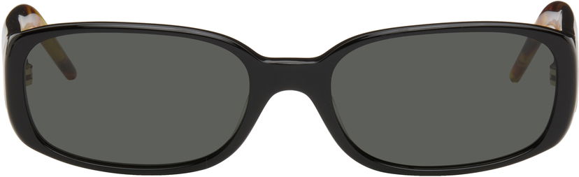 Sončna očala Casablanca Slim Square-Frame Tortoiseshell Temples Črna | EW-078-01