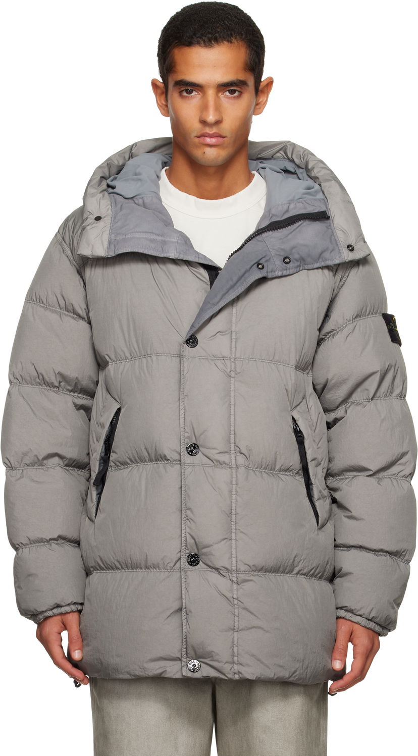 Jakna Stone Island Stone Island Crinkle Reps NY Down Jacket Siva | K2S15 4100012 S0A23