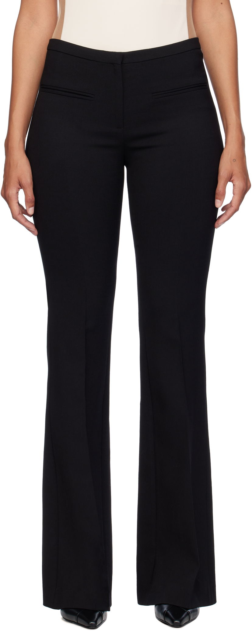 Hlače Courrèges Courrèges Heritage Stretch Wool Trousers Črna | 324CPA220WO0113