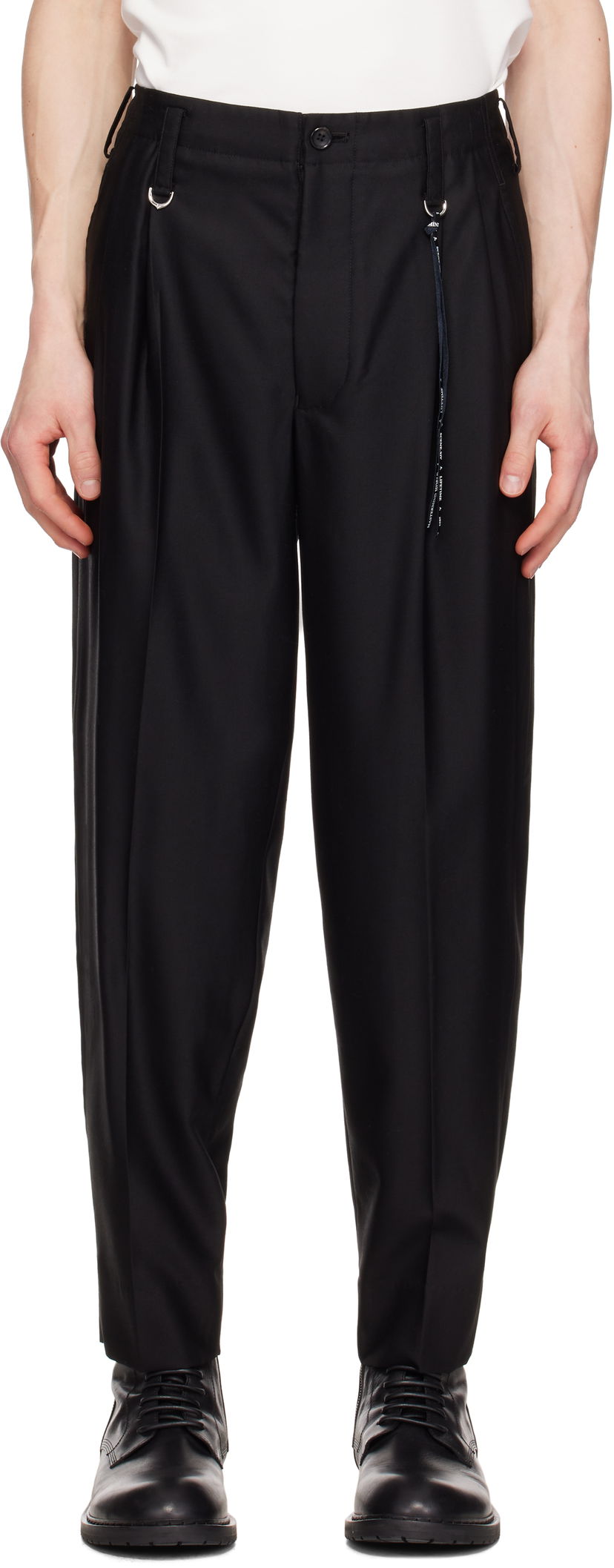 Hlače Mastermind WORLD Mastermind World Summer Wool Trousers Črna | MW25S14-PA016-100