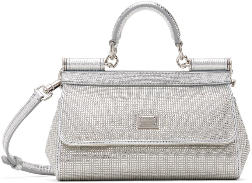 Torbica Dolce & Gabbana Silver Kim Kardashian Small Sicily Bag Siva | BB7116 AN241