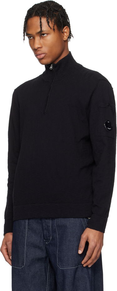 Pleteni pulover C.P. Company C.P. Company Half Zip Knit Sweater Črna | 18CMKN304A-110373A, 3