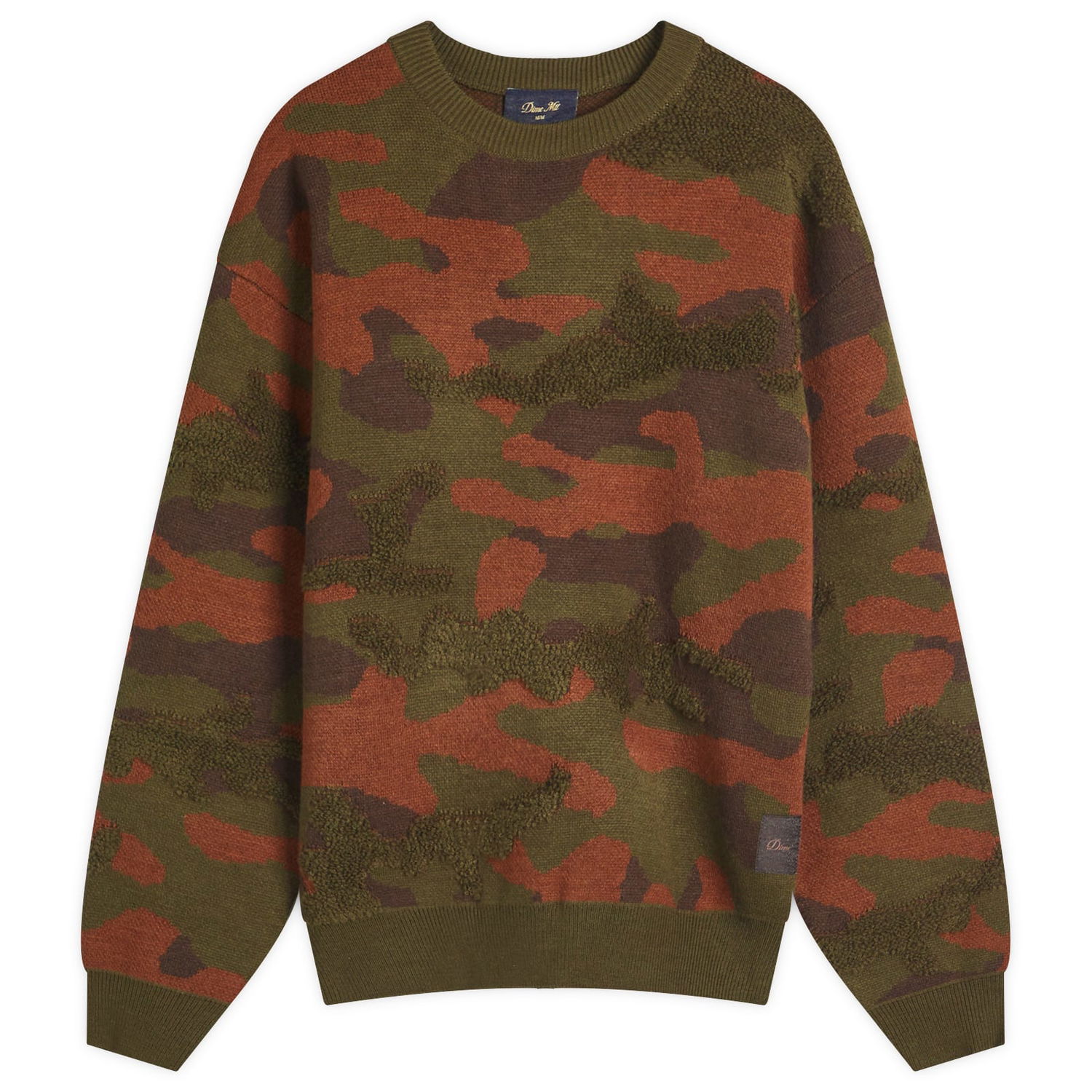 Pleteni pulover Dime Dime Camo Chenille Knit, Size Large Zelena | DIME2SP254WOO, 1