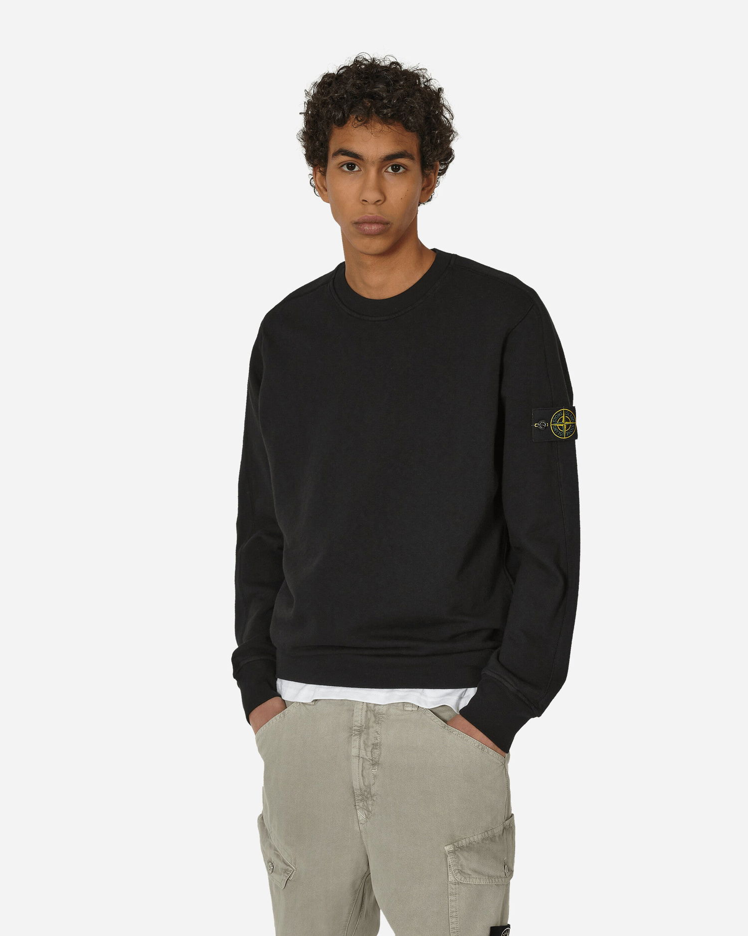 Pulover Stone Island Patch Sweatshirt Bež | 801566060, 1