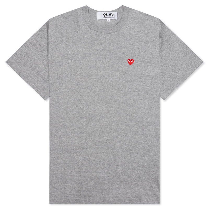 Majica Comme des Garçons Play Small Red Heart T-Shirt Siva | AZ-T305-051-1