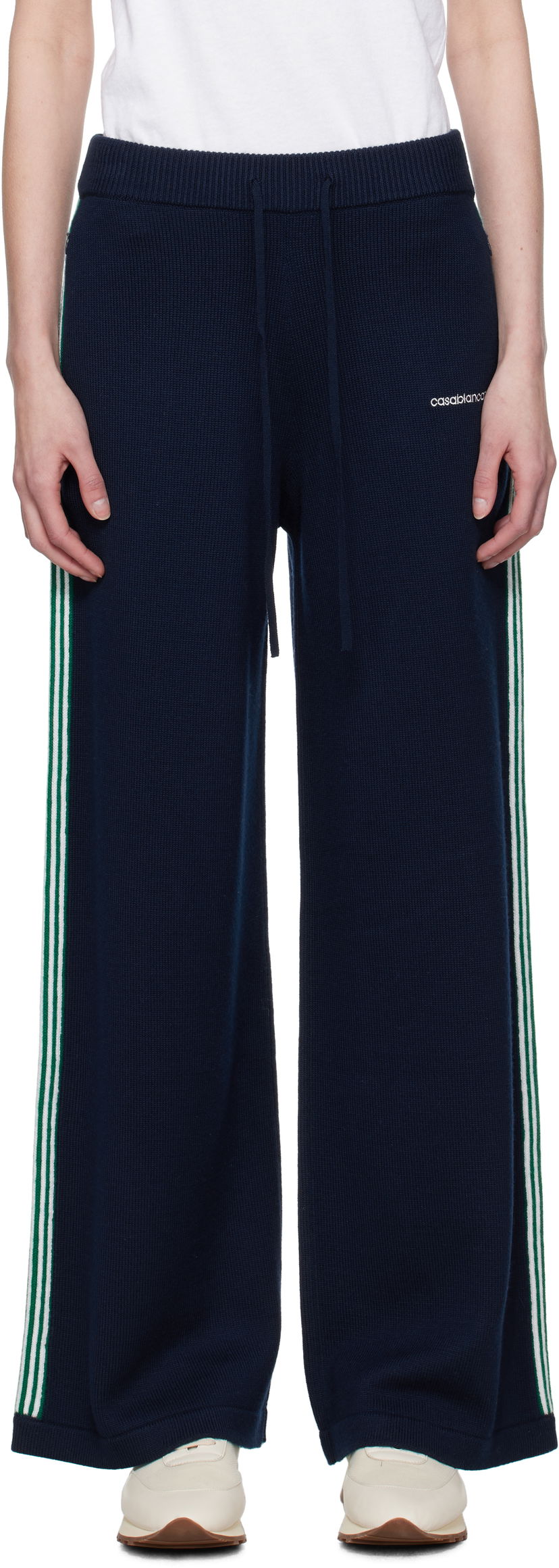 Trenirka Casablanca Casablanca Knit Tennis Trousers Mornarica | WPS25-KW-869-01