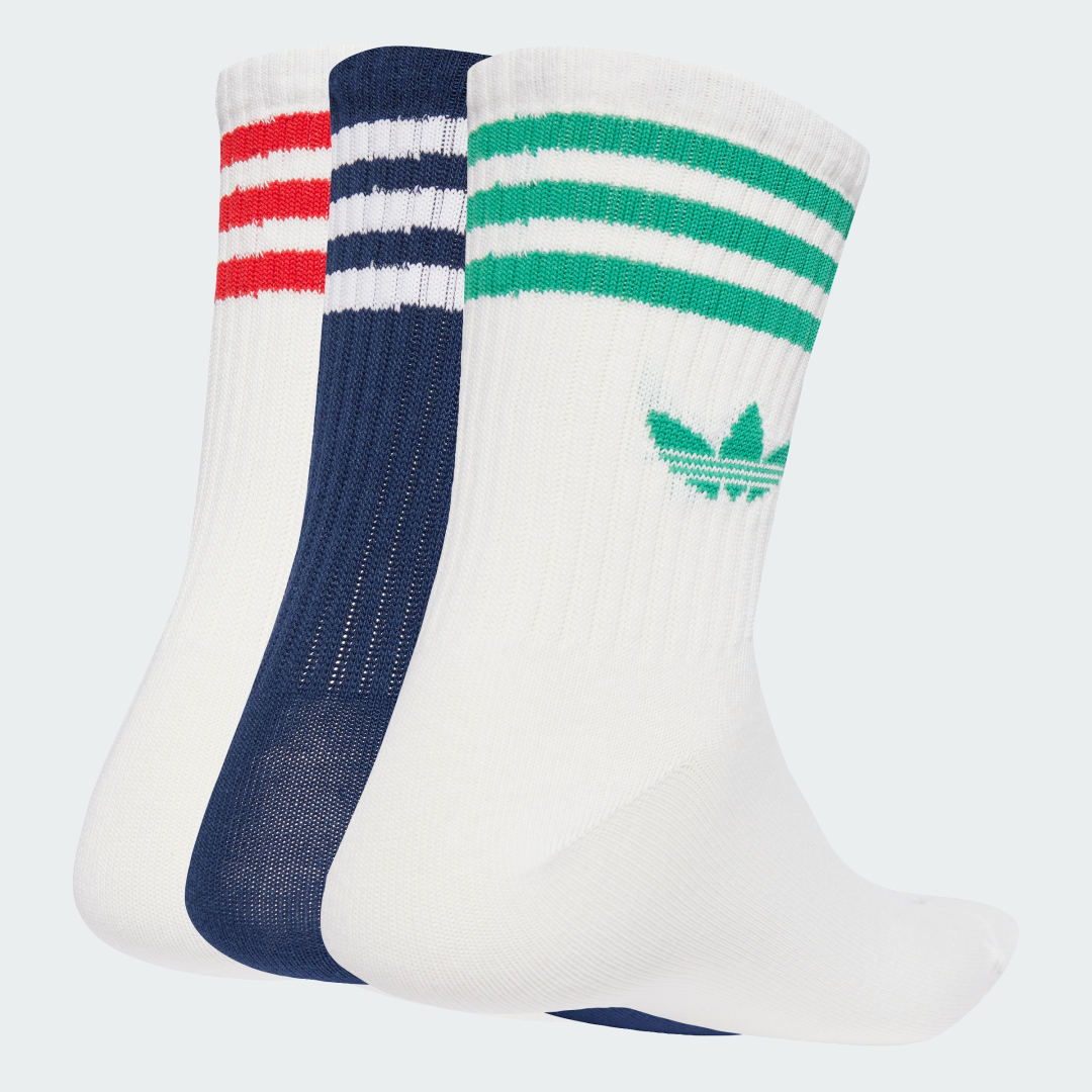 Nogavice adidas Performance 3-Stripes Crew Socks - 3 Pairs Bela | JV7408, 0