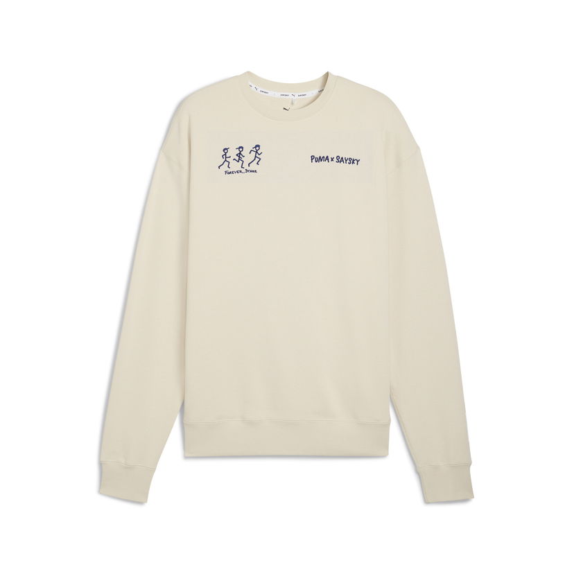 Pulover Puma PUMA x SAYSKY Crewneck Sweatshirt Bež | 527557_87
