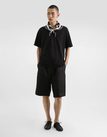 Kratke hlače Dolce & Gabbana Dolce & Gabbana Linen Drawstring Shorts Črna | GP0T1TFU4MCN0000, 1
