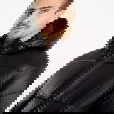 Puhovka Urban Classics Hooded Shiny Puffer Jacket Črna | TB7585-00007, 1