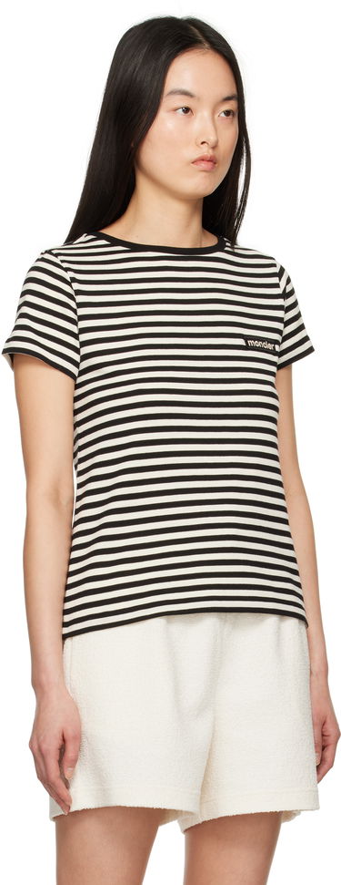 Majica Moncler Moncler Striped T-Shirt Črna | K10938C0004989AZC, 1