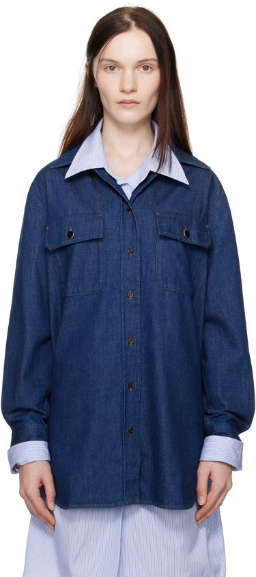 Srajce A.P.C. A.P.C. Anastasia Barbieri Edition Mare Denim Shirt Modra | COGYF-F12615, 0