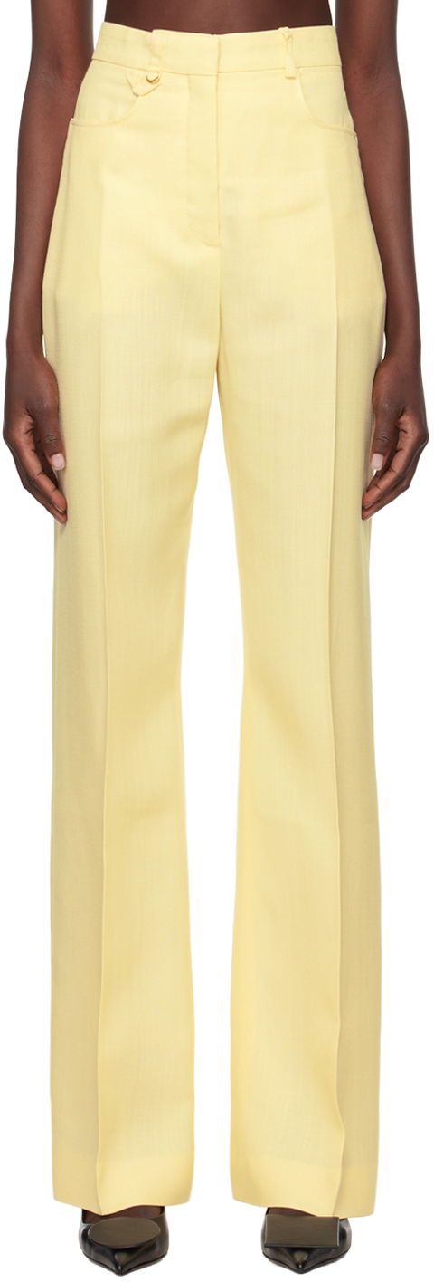 Hlače Jacquemus Jacquemus Sauge Tailored Trousers Rumena | 24E241PA003-1359