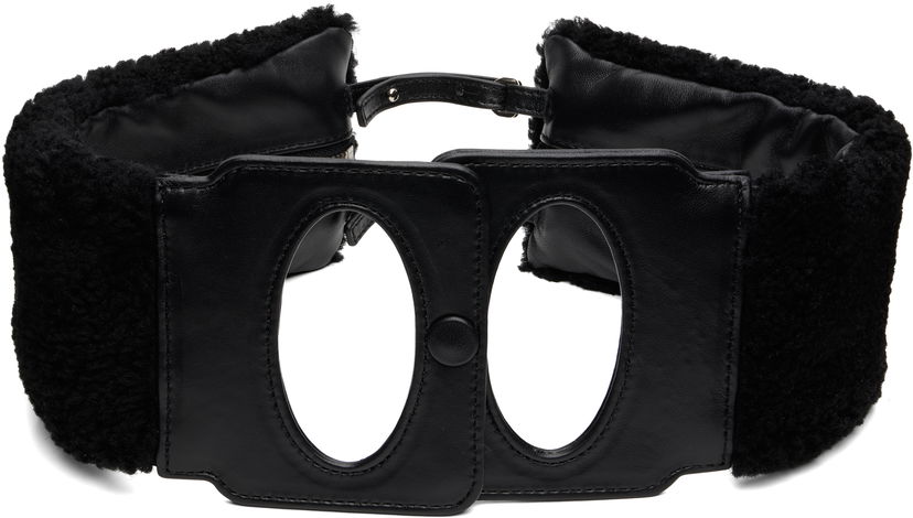 Torbice za okoli pasu KIKO KOSTADINOV Kiko Kostadinov Isadora Fuzzy Cut-out Belt Bag Črna | KKWAW25BG05-184
