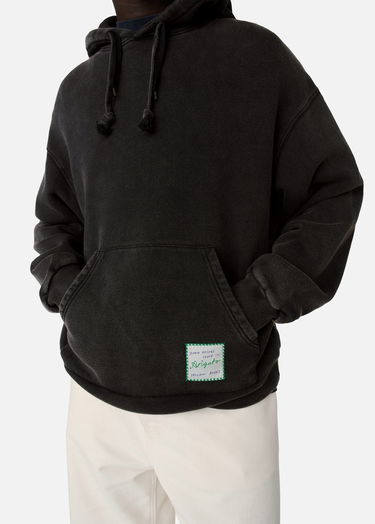 Pulover AXEL ARIGATO Washed Effect Hoodie with Patch Črna | A2993001, 5