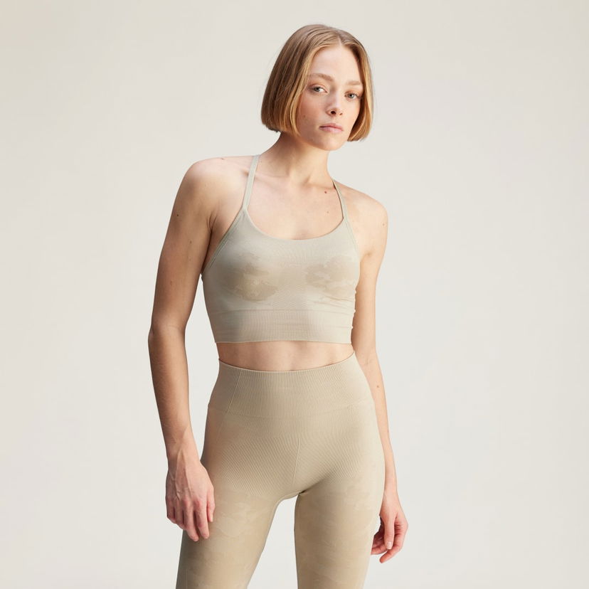 Modrček adidas Performance adidas by Stella McCartney TrueStrength Seamless Yoga Bra Bež | JI5202