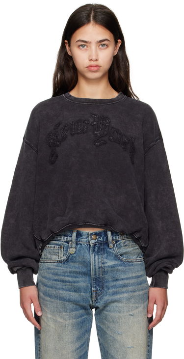 Pulover R13 R13 'New York' Balloon Crewneck Sweatshirt Črna | R13WK260-K001O, 0
