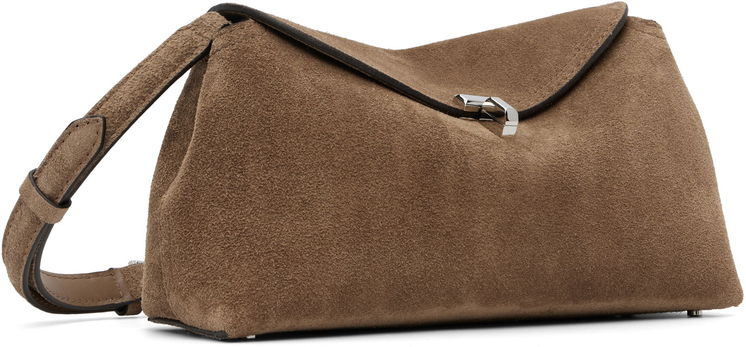Torbica TOTEME Totême T-Lock Suede Clutch Rjava | 241-WAL944-LE0004, 1