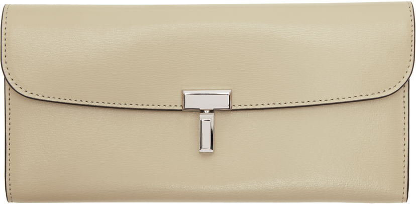 Denarnica TOTEME TOTEME T-Lock Leather Wallet Bež | 251-WAM0041-LE0025