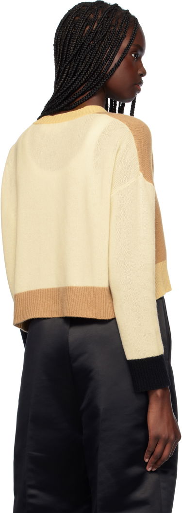Pleteni pulover Marni Marni Crewneck Color-Block Cashmere Cardigan Bež | CDMD0393Q0 UFX385, 2