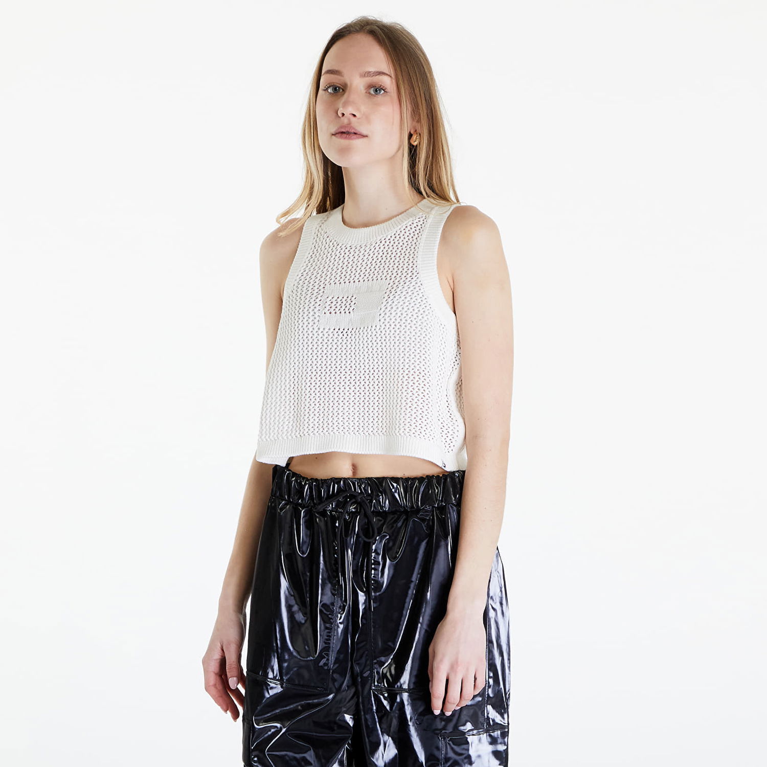 Majica brez rokavov Tommy Hilfiger Open Stitch Flag Tank Top Ancient White Bela | DW0DW18336 YBH, 0